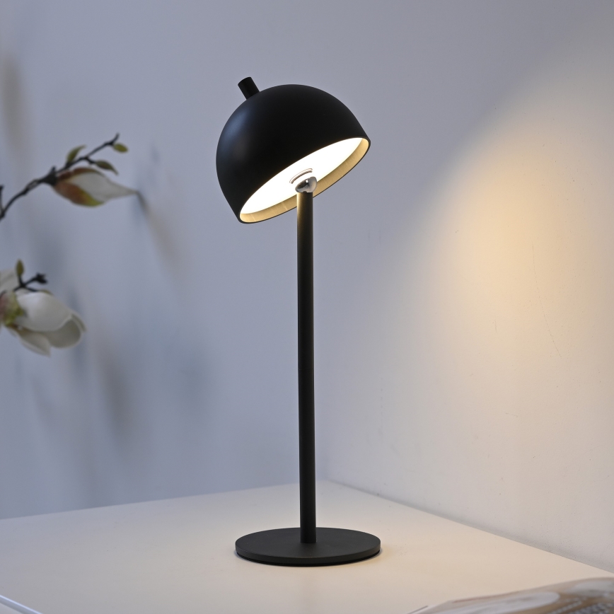 Schöner Wohnen 19244-18 - Dimbare oplaadbare buitentafellamp met aanraakbediening BELLIS LED/2,5W/5V 2600 mAh IP54 zwart