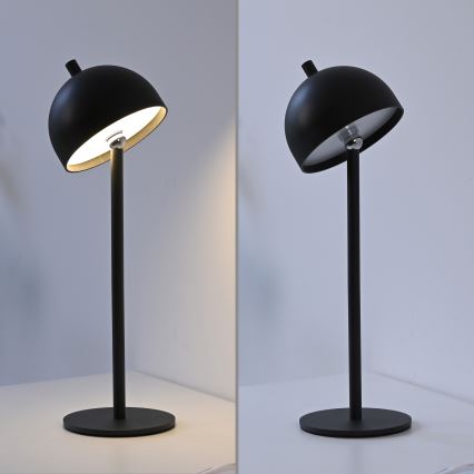 Schöner Wohnen 19244-18 - Dimbare oplaadbare buitentafellamp met aanraakbediening BELLIS LED/2,5W/5V 2600 mAh IP54 zwart