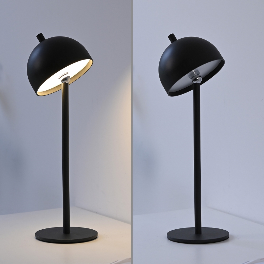 Schöner Wohnen 19244-18 - Dimbare oplaadbare buitentafellamp met aanraakbediening BELLIS LED/2,5W/5V 2600 mAh IP54 zwart