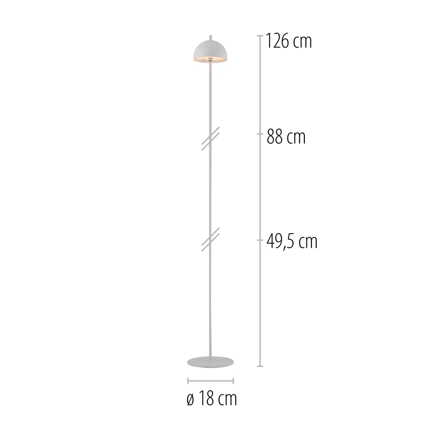 Schöner Wohnen 19245-16 - LED dimbare, oplaadbare buitenvloerlamp met touchbediening BELLIS LED/2,5W/5V 2600 mAh IP54 wit