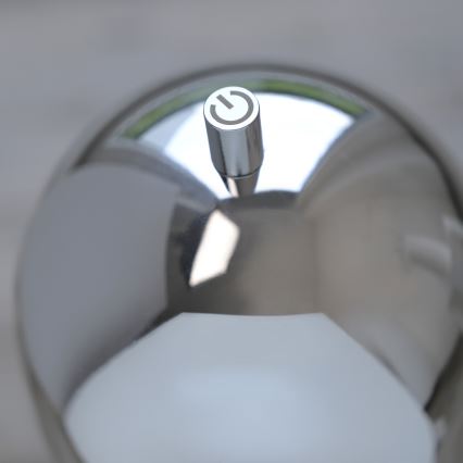 Schöner Wohnen 19245-17 - LED-dimbare aanraak-oplaadbare staande buitenlamp BELLIS LED/2,5W/5V 2600 mAh IP54 glanzend chroom