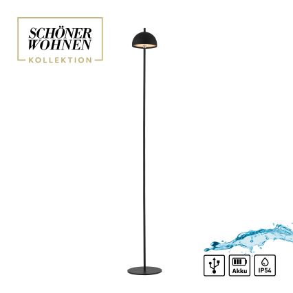 Schöner Wohnen 19245-18 - LED dimbare aanraakbedienbare oplaadbare buitenvloerlamp BELLIS LED/2,5W/5V 2600 mAh IP54 zwart