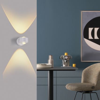 Schöner Wohnen 19331-16 - LED-wandlamp CHIA 2xLED/2W/230V wit