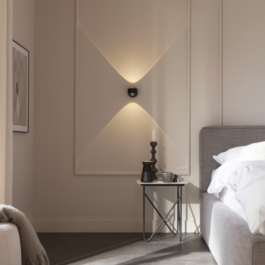 Schöner Wohnen 19331-18 - LED-wandlamp CHIA 2xLED/2W/230V zwart