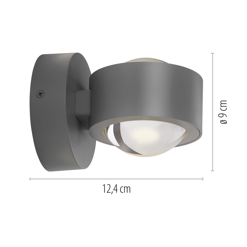 Schöner Wohnen 19331-21 - LED wandlamp CHIA 2xLED/2W/230V antraciet