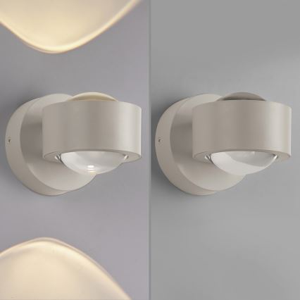 Schöner Wohnen 19331-39 - LED-wandlamp CHIA 2xLED/2W/230V grijs