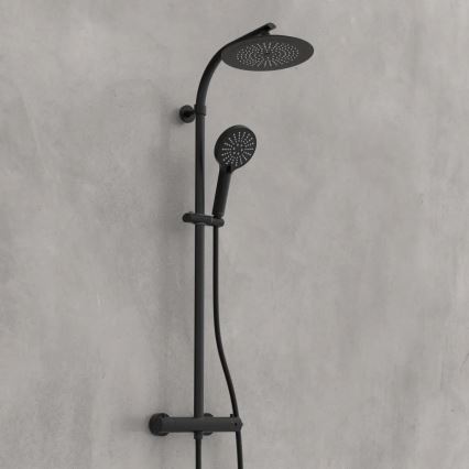 Schütte 60076 - Doucheset met thermostatische kraan MADURA FRESH zwart