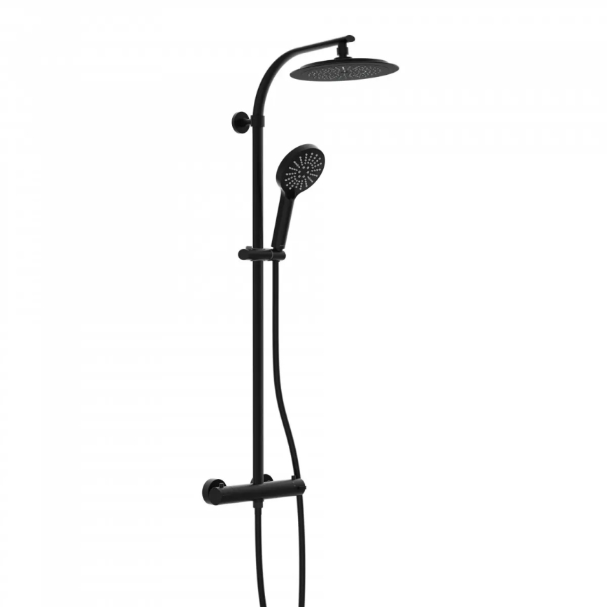 Schütte 60076 - Doucheset met thermostatische kraan MADURA FRESH zwart