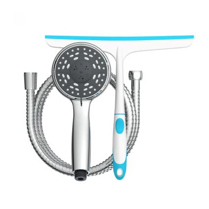 Schütte 64197 - Doucheset glanzend chroom + douchewisser voor glas