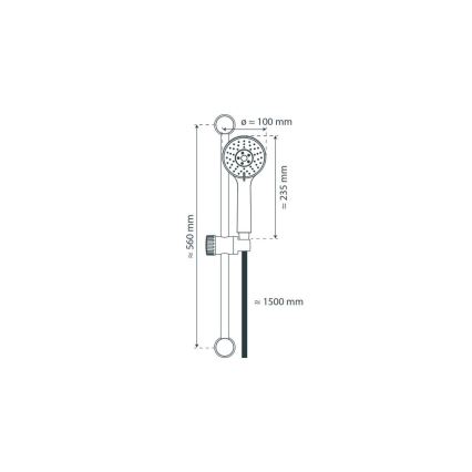 Schütte 64830 - Doucheset NAPOLI glanzend chroom