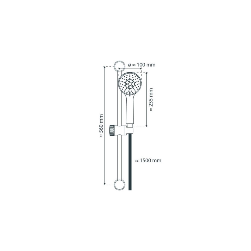 Schütte 64830 - Doucheset NAPOLI glanzend chroom