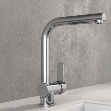 Schütte 79700 - Keukenkraan met uittrekbare sproeikop LONDON glanzend chroom