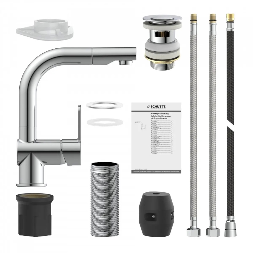 Schütte 79710 - Keukenkraan met uittrekbare sproeikop LONDON glanzend chroom