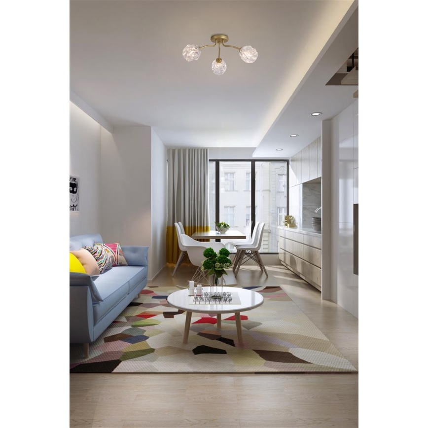 Searchlight - Opbouwkroonluchter ASTRAL 3xG9/33W/230V goudkleurig