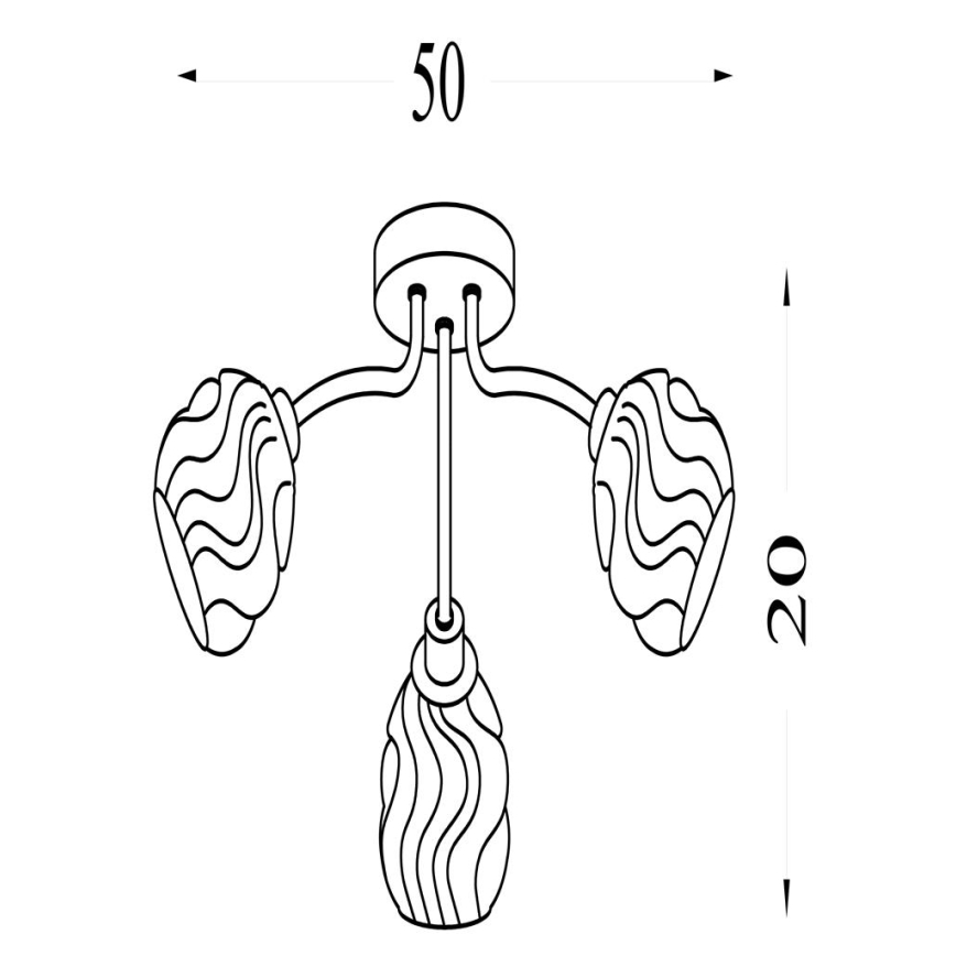 Searchlight - Opbouwkroonluchter ASTRAL 3xG9/33W/230V goudkleurig