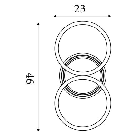 Searchlight - dimbare LED-plafondlamp CONTOUR LED/24W/230V 3000K