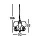 Searchlight - Hanglamp aan een ketting ALBERTO 5xE14/60W/230V