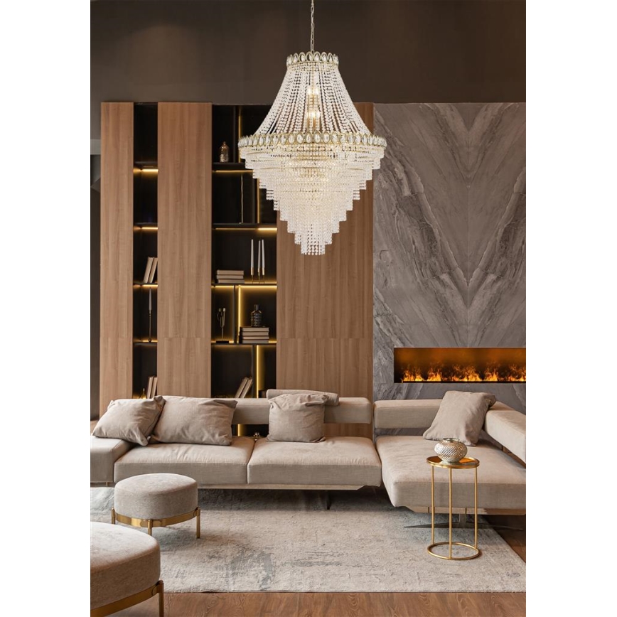 Searchlight - Kroonluchter met ketting LOUIS PHILLIPE 28xE14/60W/230V