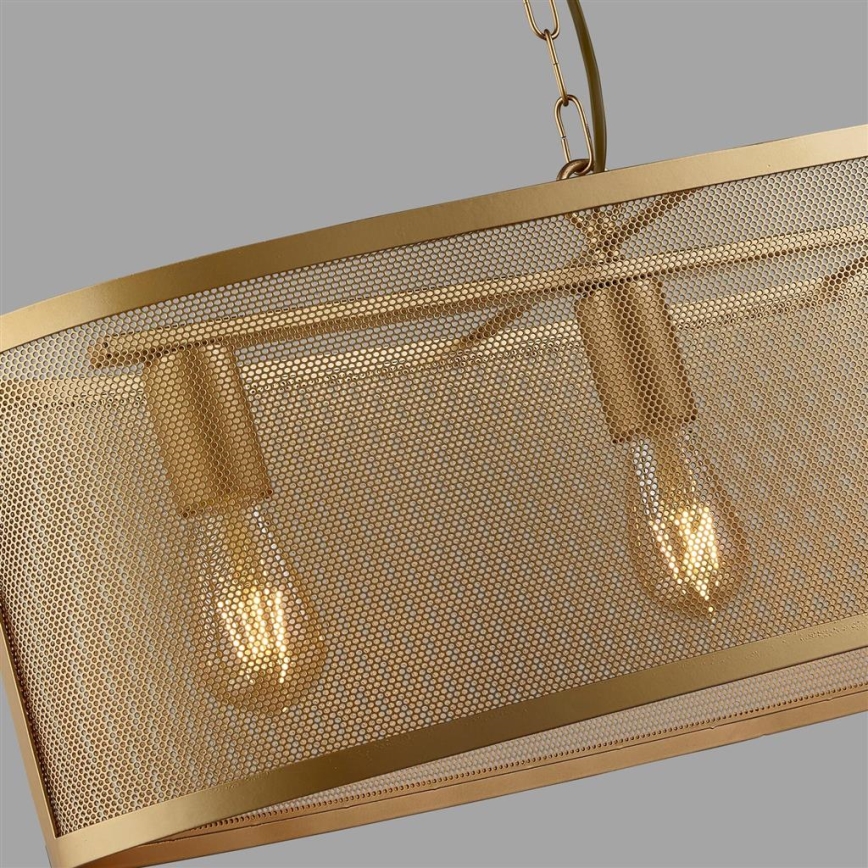 Searchlight - Hanglamp aan ketting FISHNET 4xE27/60W/230V gouden
