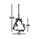 Searchlight - Hanglamp aan een ketting ALMANDITE 5xE14/40W/230V