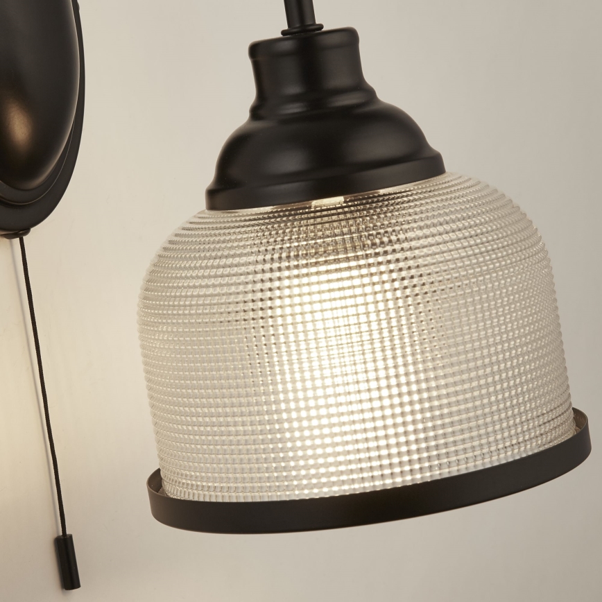 Searchlight - Wandlamp BISTRO 1xE27/60W/230V zwart
