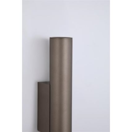 Searchlight - Wandlamp BEACON 2xGU10/10W/230V bruin