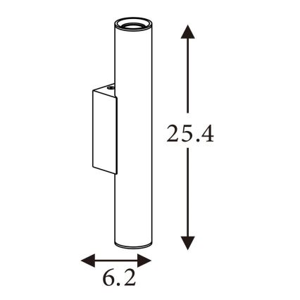Searchlight - Wandlamp BEACON 2xGU10/10W/230V bruin