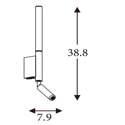 Searchlight - LED-spot ARCHITECT LED/7W/230V bruin