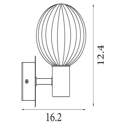 Searchlight - Wandlamp LUMINSPHERE 1xG9/7W/230V zwart