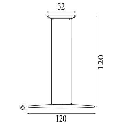 Searchlight - LED-dimbare hanglamp aan snoer KENZIE LED/29W/230V 2700/3000/4000K