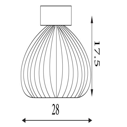 Searchlight - Plafondlamp CELESTIAL 1xE27/60W/230V Ø 28 cm