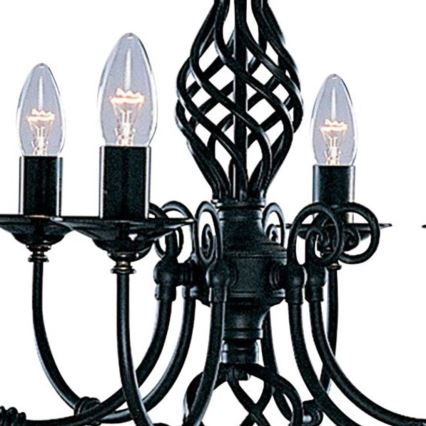 Searchlight - Hanglamp aan een ketting ZANZIBAR 6xE14/60W/230V zwart