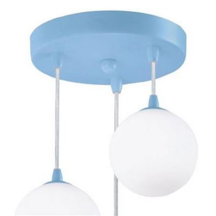 Searchlight - Hanglamp aan een koord NOVELTY 3xG9/33W/230V blauw