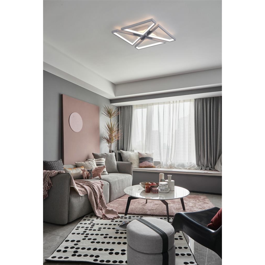 Searchlight - LED dimbare plafondlamp QUATRO LED/29W/230V 40x40 cm