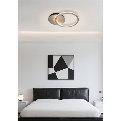 Searchlight - Dimbare LED-plafondlamp SPECS LED/18W/230V 3000K 35x45 cm messing