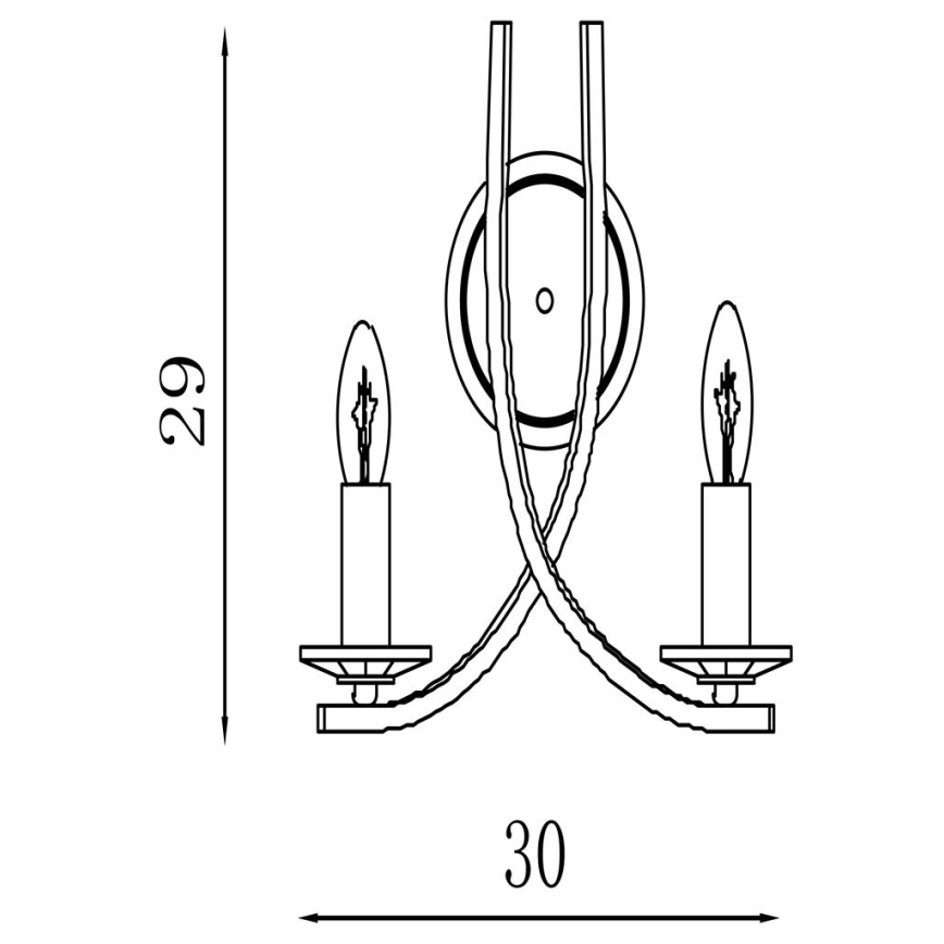 Searchlight - Wandlamp ASCONA 2xE14/60W/230V