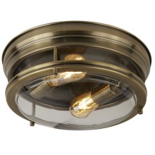 Searchlight 5182AB - Plafondlamp EDINBURGH I 2xE27/40W/230V brons