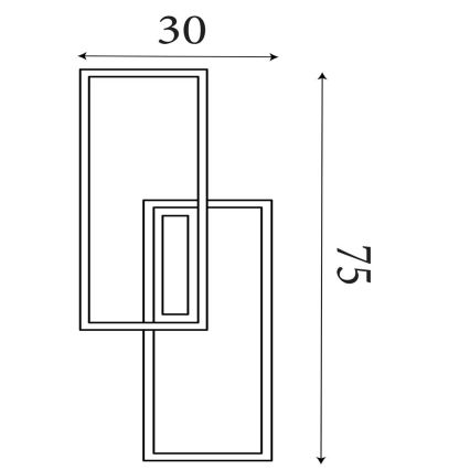 Searchlight - LED Dimbare LED-plafondlamp OVALOID LED/40W/230V 3000K 30x75 cm