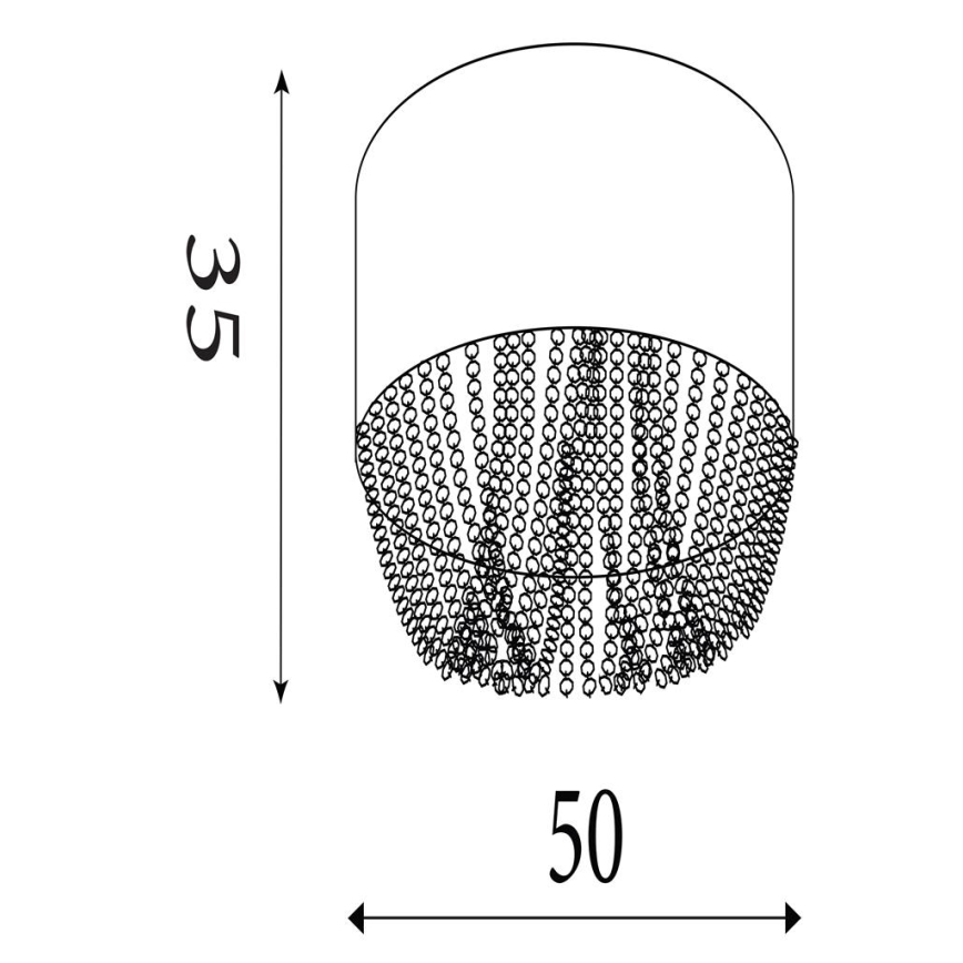 Searchlight - Plafondlamp BELLANO 5x G9/7W/230V Ø 50 cm grijs