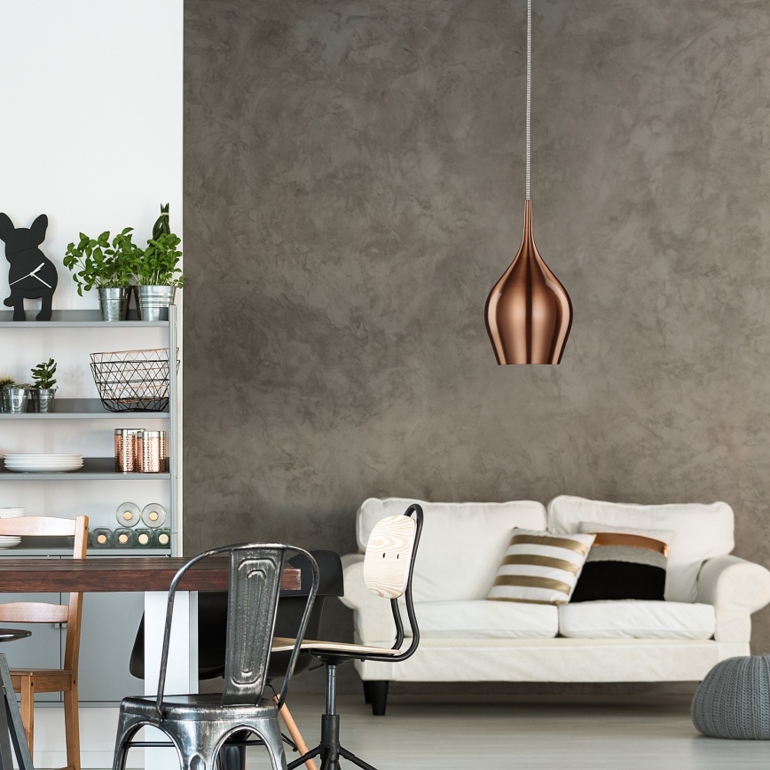 Searchlight - Hanglamp aan een koord VIBRANT 1xE14/60W/230V metallic roze