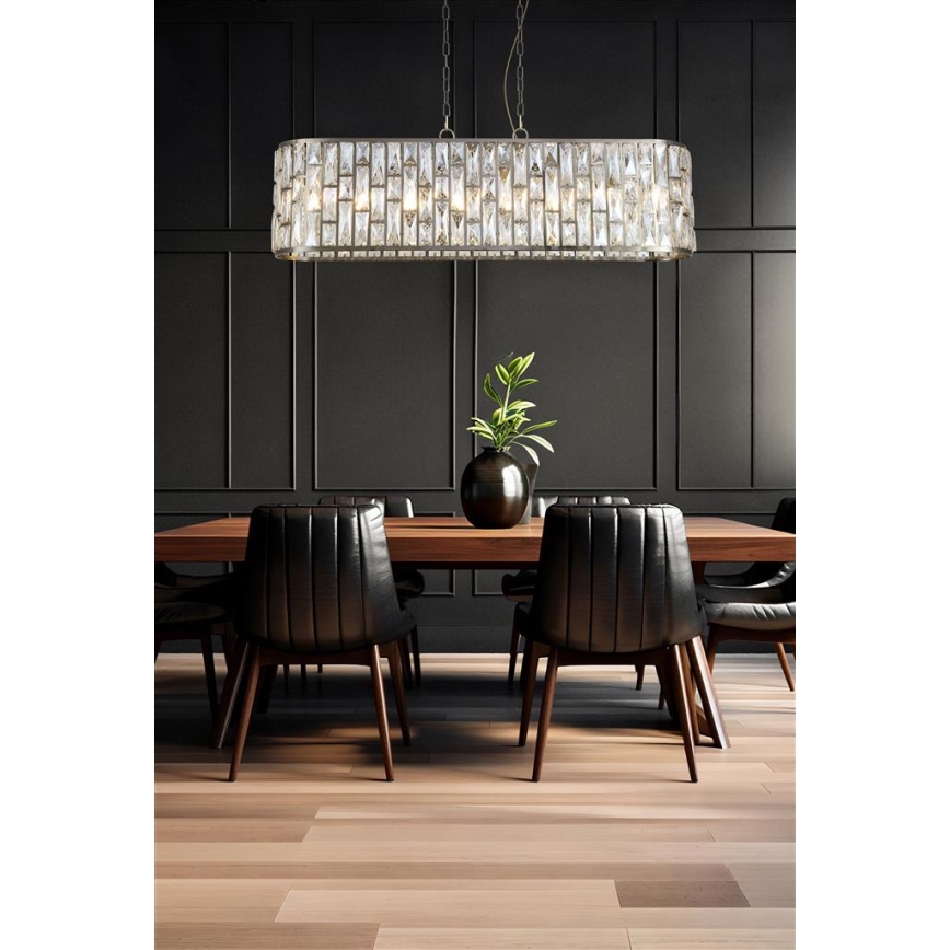 Searchlight - Kroonluchter aan ketting BIJOU 8xE14/40W/230V