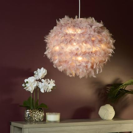 Searchlight - Lampenkap voor kroonluchter KATE E14/E27 Ø 50 cm roze