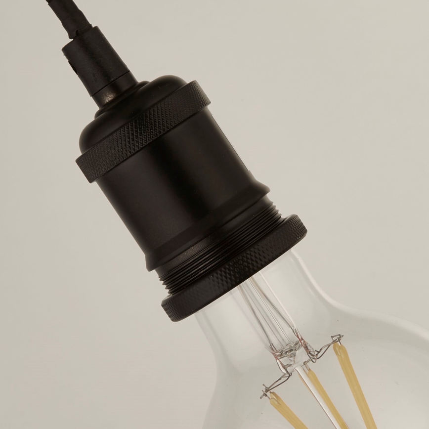 Searchlight - Hanglamp aan kabel SUSPENSION 1xE27/60W/230V zwart