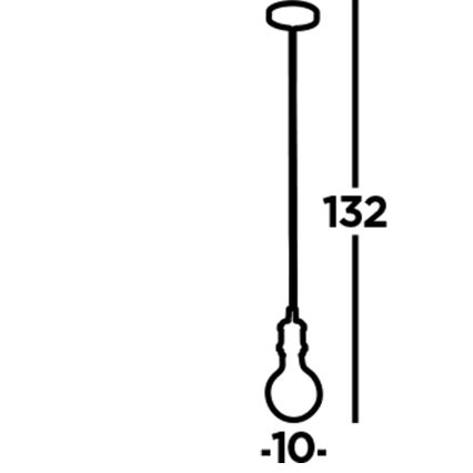 Searchlight - Hanglamp aan kabel SUSPENSION 1xE27/60W/230V zwart