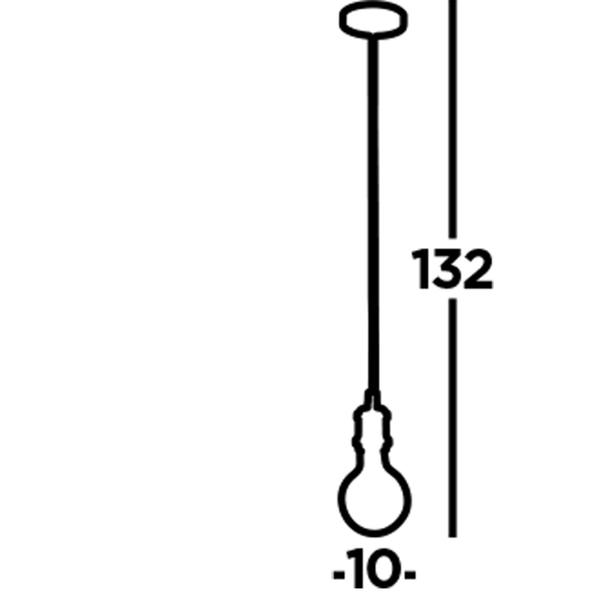 Searchlight - Hanglamp aan kabel SUSPENSION 1xE27/60W/230V zwart