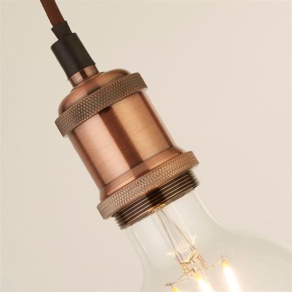 Searchlight - Koperen hanglamp met kabel SUSPENSION 1xE27/60W/230V