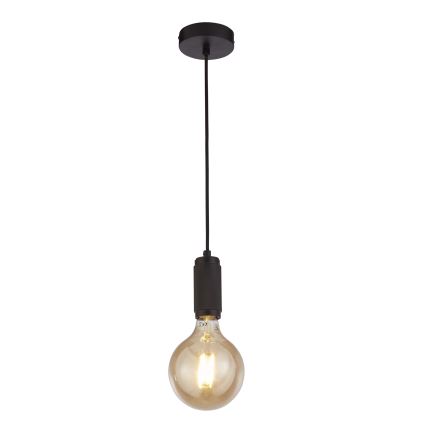 Searchlight - Hanglamp met kabel SUSPENSION 1xE27/60W/230V zwart