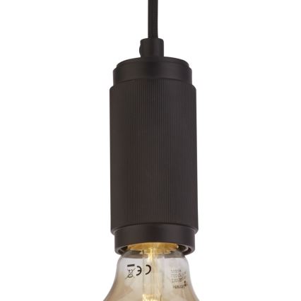 Searchlight - Hanglamp met kabel SUSPENSION 1xE27/60W/230V zwart