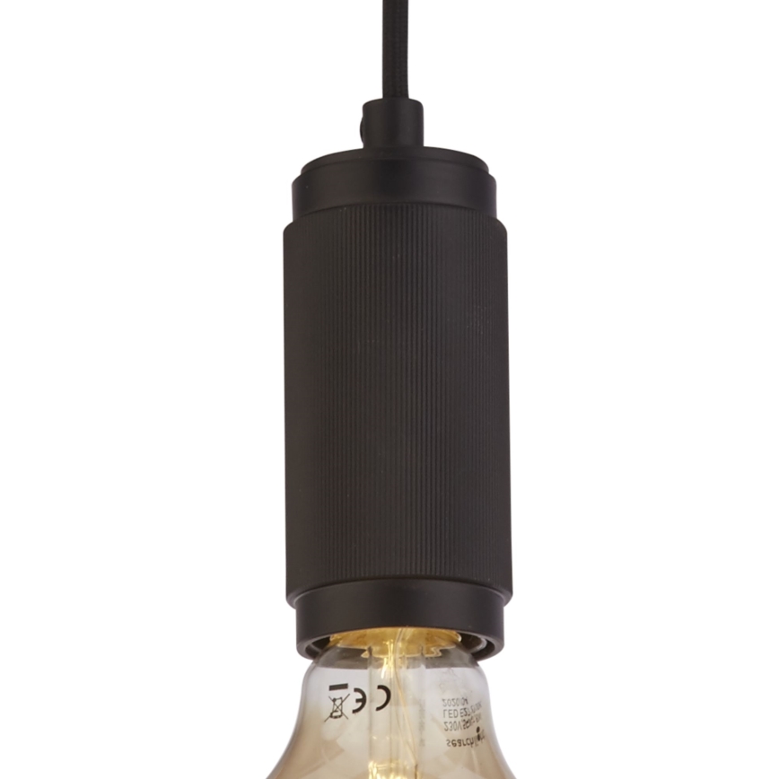 Searchlight - Hanglamp met kabel SUSPENSION 1xE27/60W/230V zwart