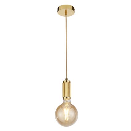 Searchlight - Hanglamp aan kabel SUSPENSION 1xE27/60W/230V goudkleurig